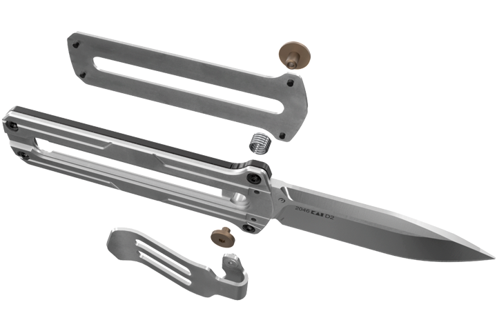 Kershaw Cybernet manual OTF disassembled